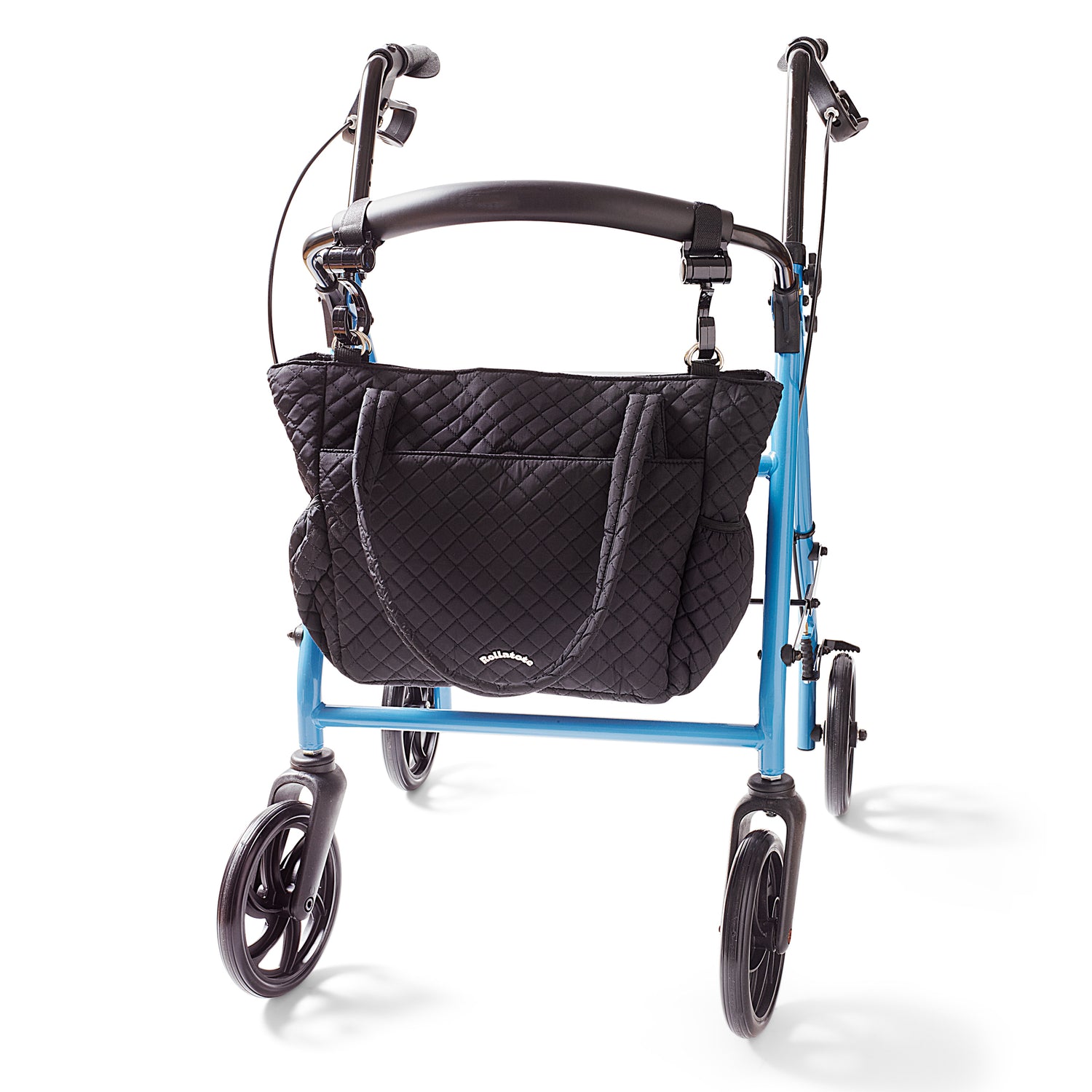 Black Rollatote Delight Quilted Bag on Rollator